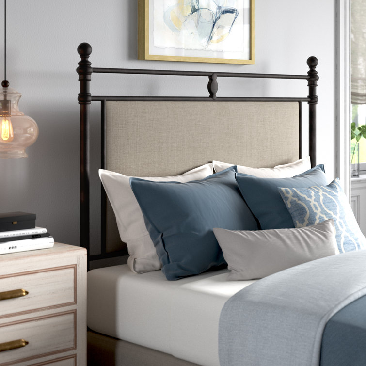 Wayfair gray deals upholstered headboard